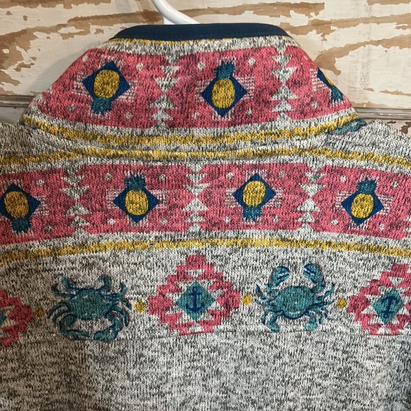 Simply Southern Crab Knit Snap Pullover in Smoke - Picture 7 of 9